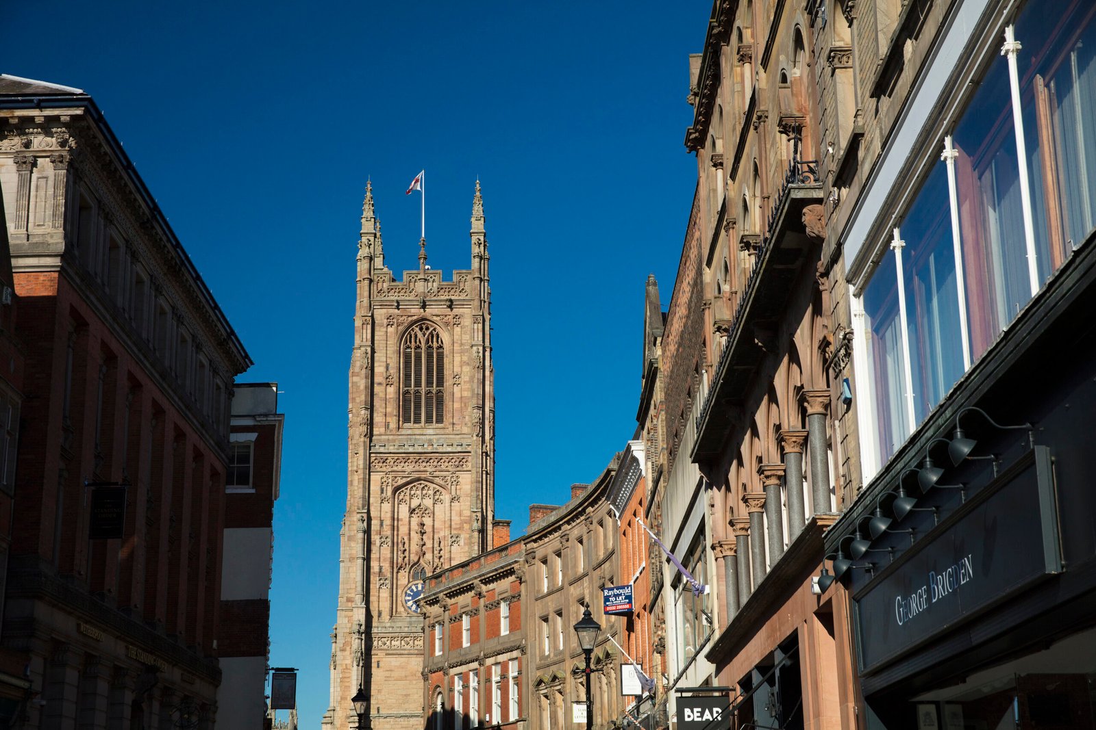 Derby, Derbyshire, UK: October 2018: Derby Cathedral of All Sain Derby, Derbyshire, UK: October 2018: Derby Cathedral of All Saints